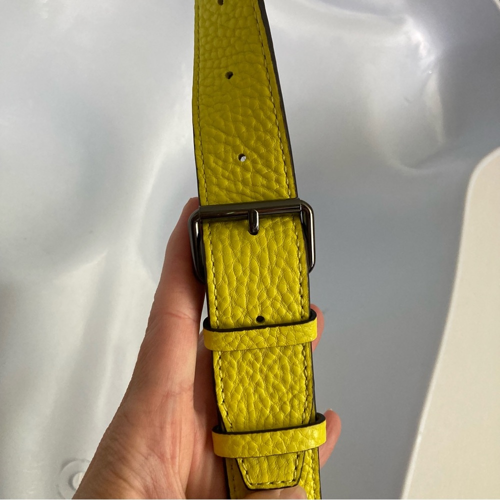 Rebecca Minkoff Genuine Leather Unlined Feed Limeade Crossbody Shoulder Bag NWT - Picture 10 of 16